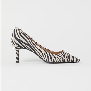 Zebra print heels